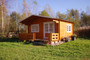 Dakota cabin with customized veranda deck and add-on window