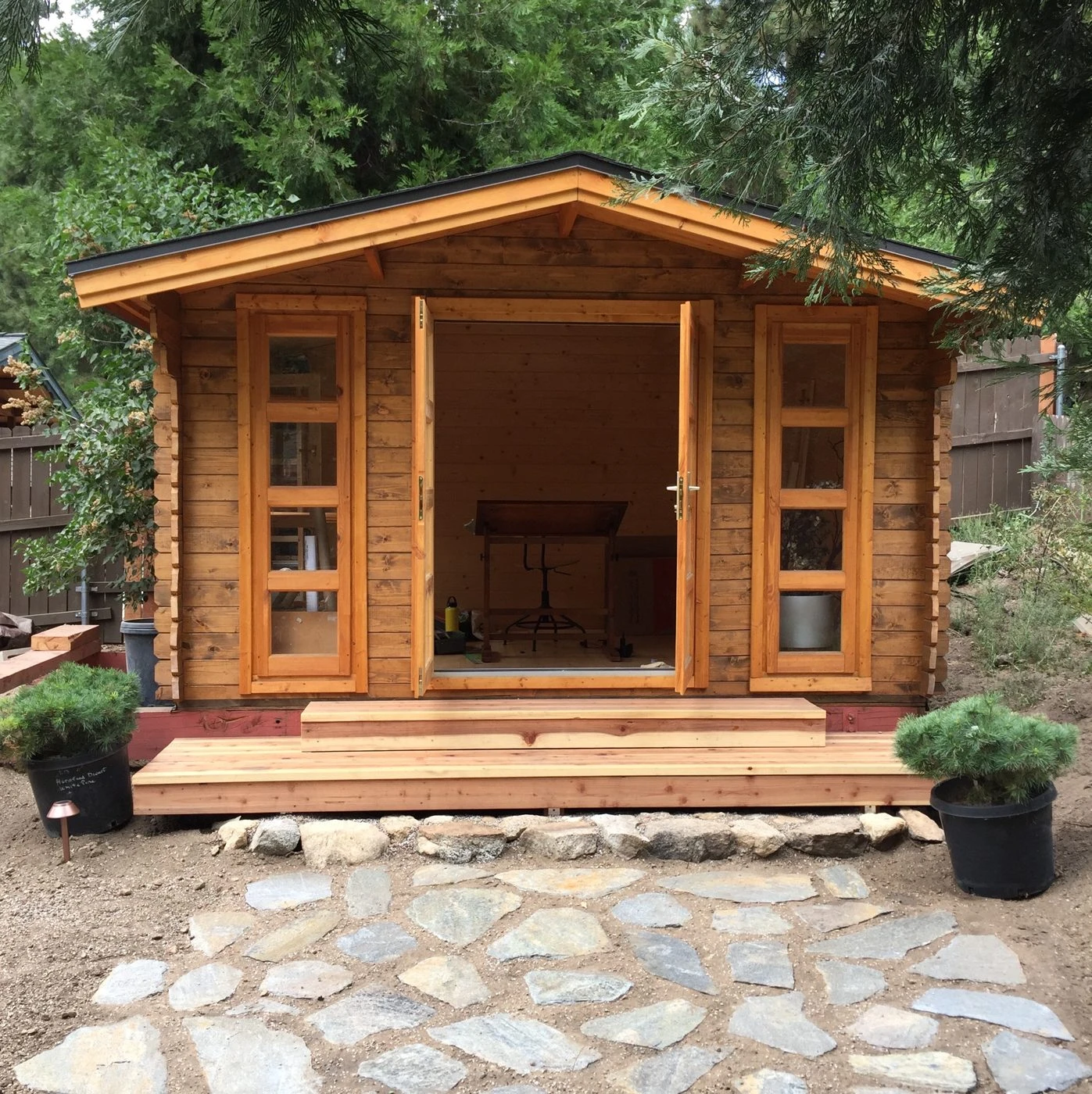 Bristhol shed used as a backyard architecture studio