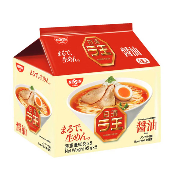 NISSIN RAOH Shoyu Flavour Non Fried Instant Noodle 89GX5