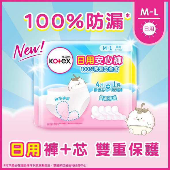 高潔絲日用安心褲 (M-L) 1PC + 4PCS