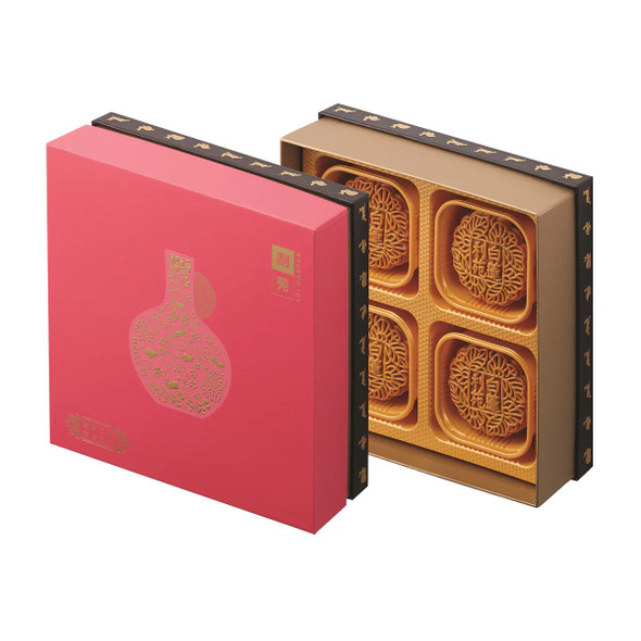 LEI GARDEN White Lotus Seed Paste Mooncake with Double Yolks (4 pcs)