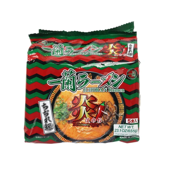 一蘭 即食拉麵 炎 - 素豚骨湯風味 (5 x 131g)