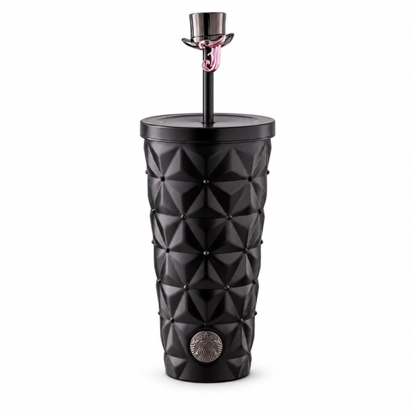 Starbucks × Jay Chou 17.5oz Stainless Steel Cold Cup with Straw Topper & Gift Box (Black)