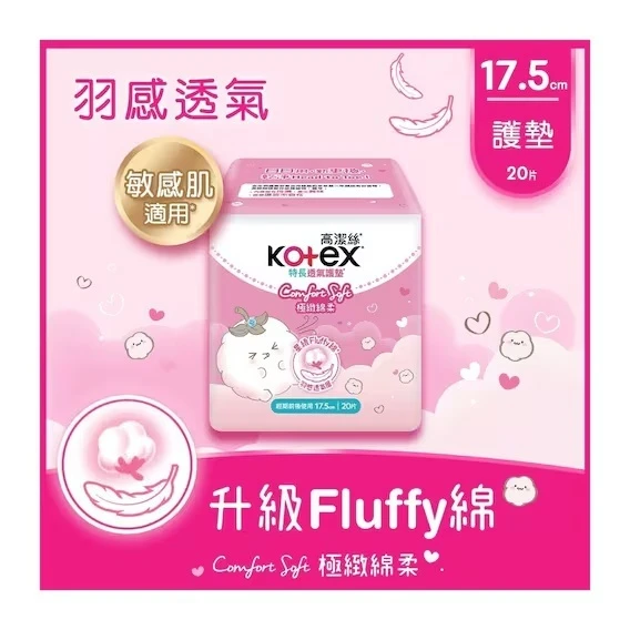 KOTEX comfort Soft Liner Long 17.5cm 20pcs