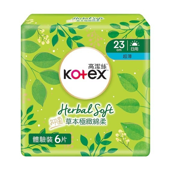 KOTEX Herbal Soft Ut 23cm 6pcs
