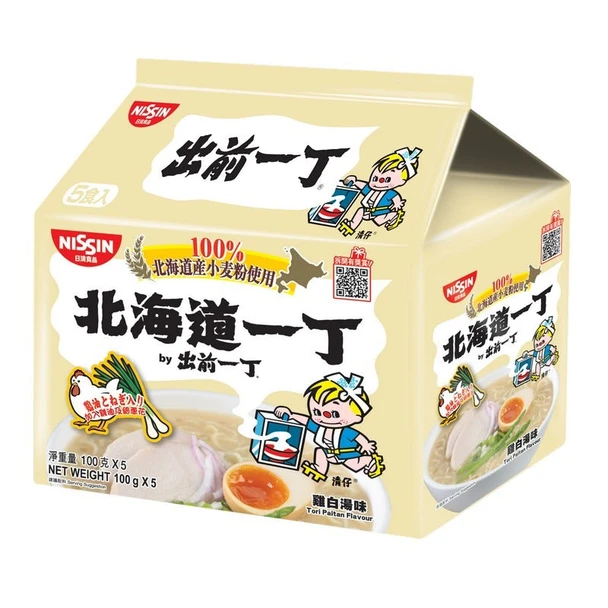 出前一丁北海道小麥粉雞白湯麵5x100G