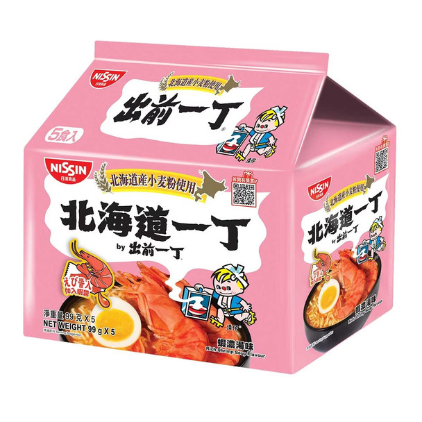 出前一丁 北海道小麥粉蝦濃湯味 5包裝