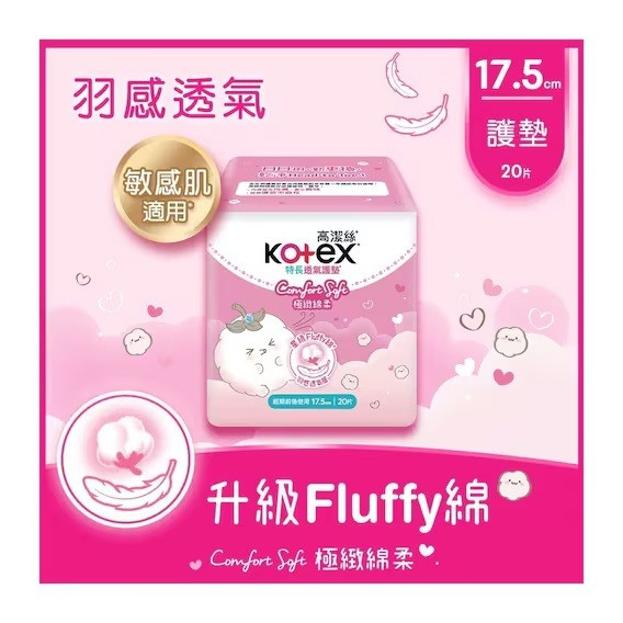 KOTEX comfort Soft Liner Long 17.5cm 20pcs