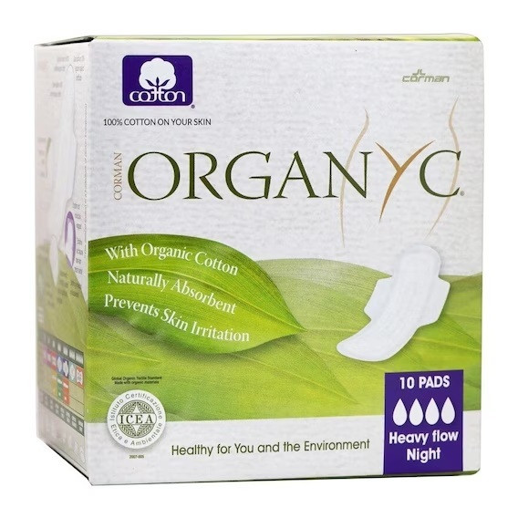 ORGANYC Organic Cotton Sanitary Towels - Heavy Flow (10pcs)