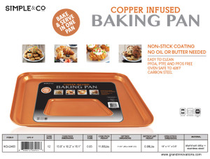 COPPER BAKING PAN - 16.14' X 11' X 0.79'