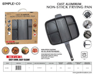 CAST ALUMINUM NON-STICK FRYING PAN - BLACK