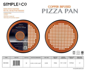 13' COPPER PIZZA PAN - NAVY BLUE