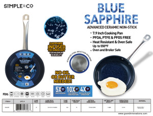 7.9 INCH ROUND BLUE SAPPHIRE FRY PAN