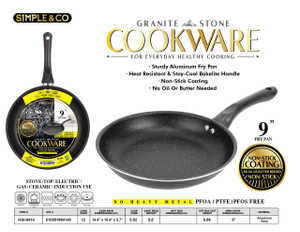 9'' GRANITE STONE FRY PAN WITH BAKELITE HANDLE