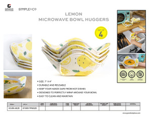SET OF 4 - MICROWAVE BOWL HUGGERS