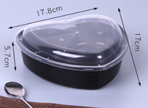 HEART FOOD CONTAINER 800ML CAPACITY