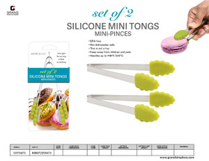 2 PK MINI TONGS SILICONE