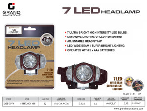 7 LED HEADLAMP - RED