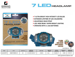 7 LED HEADLAMP - BLUE
