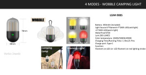 4 MODES - WOBBLE CAMPING LIGHT