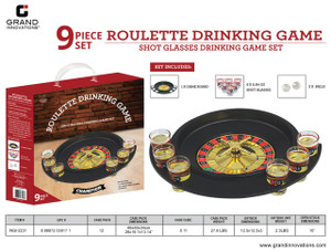 9 PC: ROULETTE SHOT GLASSES DRINKING GAME