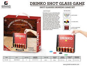 13 PC SET: DRINKO SHOT GLASS DRINKING GAME