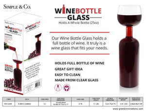 25 OZ: WINE BOTTLE GLASS