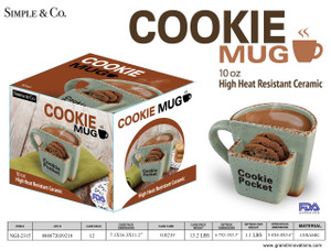 10 OZ RUSTIC GREEN MINT COOKIE MUG