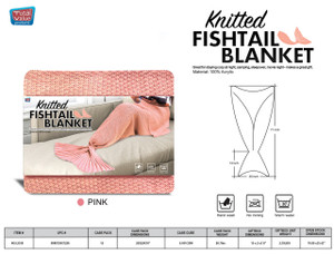ADULT MERMAID FIN BLANKET: PINK FIN