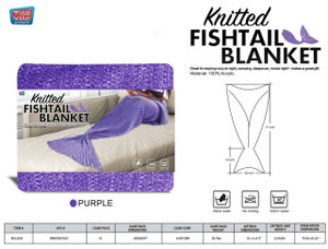 ADULT MERMAID FIN BLANKET: PURPLE FIN