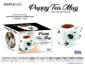 14 OZ DOG TEA MUG WITH BOX