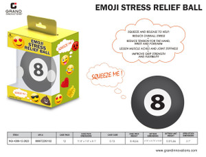 EIGHT BALL EMOJI STRESS BALL