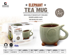 18 OZ ELEPHANT MUG IN SAGE GREEN