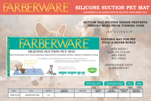 NON-SKID PET BOWL MAT - BLUE