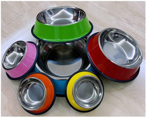 2260 ML | ASSTD CLORS | STAINLESS STEEL | PET FEEDERS