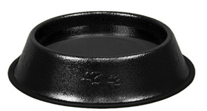 BLACK STAINLESS STEEL STRIPE BOWL WITH NON-SKID SILICONE RIM - 12 OZ (350 ML)