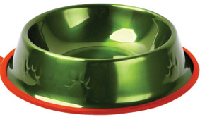 GREEN STAINLESS STEEL SLANT BOWL - 2300 ML / 78 OZ
