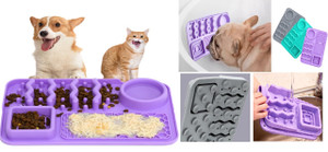 SILICONE SLOW FEEDER MAT WITH SUCTION - 8 X 12 "