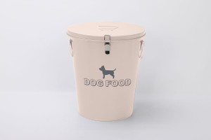 3PC (1 LOCK SILIVER): FOOD STORAGE WITH GOLD LOCKS, LID & PET BOWL WITH SILICONE NON SLIP RING.