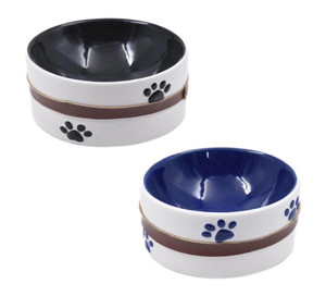 PAW PRINT CERAMIC PET BOWL 11.85 OZ (350 ML)