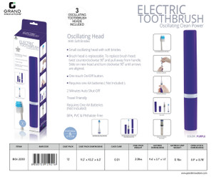 ELECTRIC TOOTHBRUSH: PINK/PURPLE/MINT GREEN