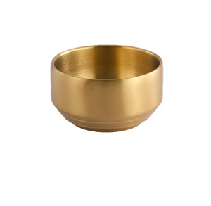 STAINLESS STEEL GOLD BOWL 10 OZ (300 ML)  4" (10.5 CM)