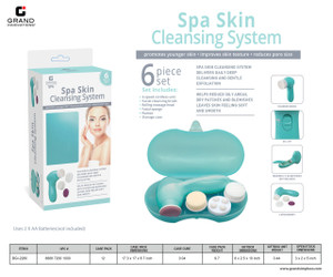 6 PCS SET: SPA SKIN MINT, PINK, PURPLE - CLEANSING SYSTEM