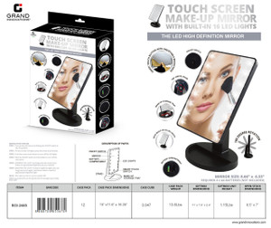 TOUCH SCREEN MAKE UP MIRROR: BLACK
