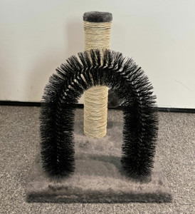 CAT ARCH GROOMING BRUSH WITH SCRATCHING POST