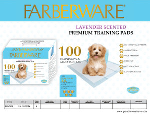 PEE PADS REGULAR LAVENDER  28*30 100PK/BLUE BOTTOM