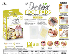10 PCS DETOX FOOT PADS - GINGER