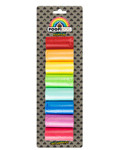 PET WASTE BAG 8 ROLLS RAINBOW COLOR