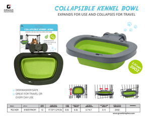 COLLAPSIBLE KENNEL / CRATE BOWL (GREEN)
