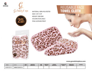 2PK REUSABLE FACE TOWEL CLOTH WITH PRINTS